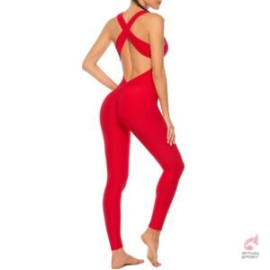 Mono Deportivo con Cuello Halter Rojo