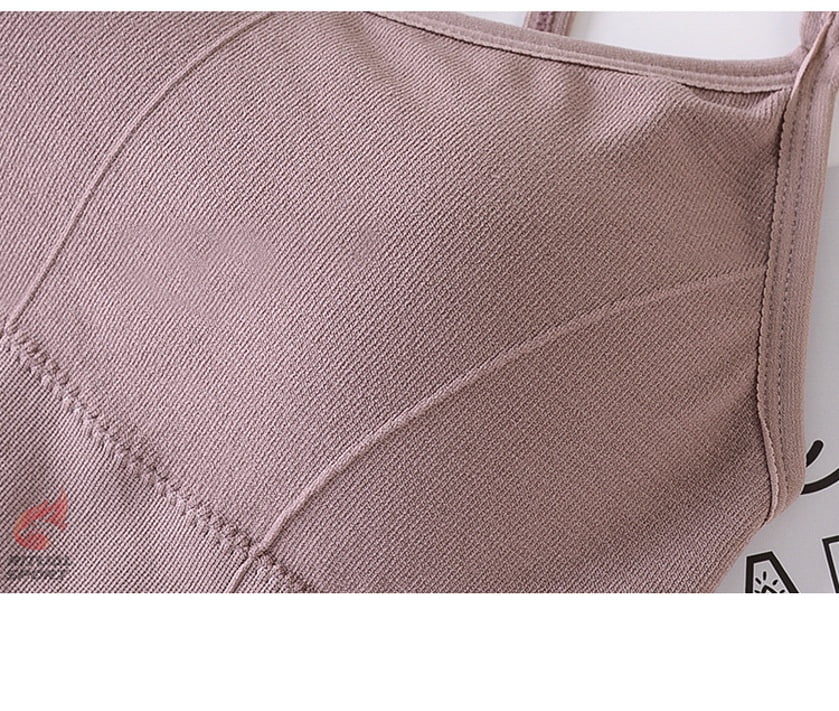 Detalles del Sujetador básico de tirantes cruzados sin aros y sin costuras