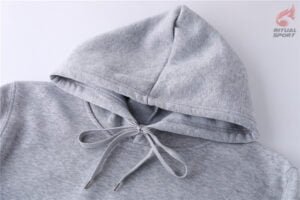 Detalles Sudadera deportiva básica con capucha y bolsillos para mujer