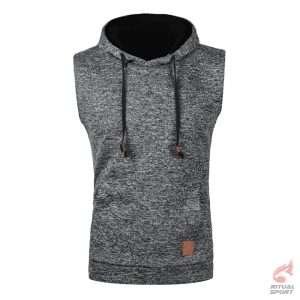 Sudadera Deportiva sin Mangas con Capucha para Hombre