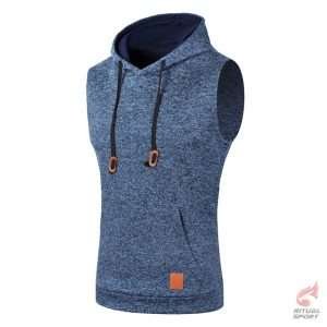 Sudadera Deportiva sin Mangas con Capucha para Hombre