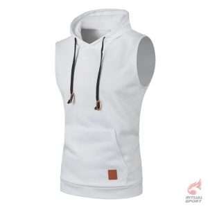 Sudadera Deportiva sin Mangas con Capucha para Hombre