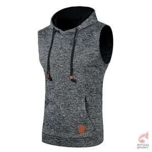 Sudadera Deportiva sin Mangas con Capucha para Hombre